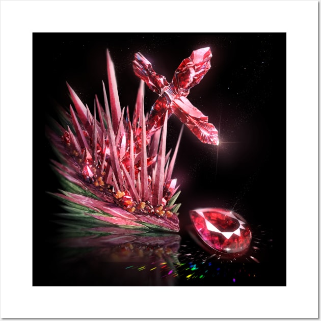 Fantasy Birthstone, July, Ruby Wall Art by cluseller